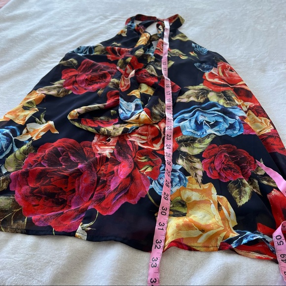 Show me your Mumu Tess Tie Mini Dress in Bloom Bloom - Picture 9 of 9